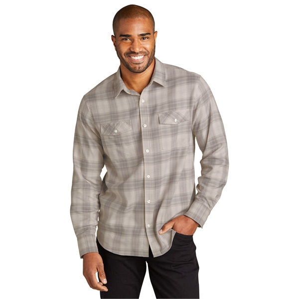 Port Authority Long Sleeve Ombre Plaid Shirt