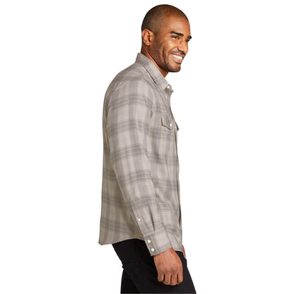 Port Authority Long Sleeve Ombre Plaid Shirt