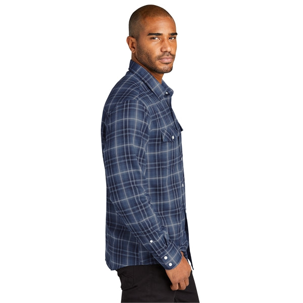 Port Authority Long Sleeve Ombre Plaid Shirt