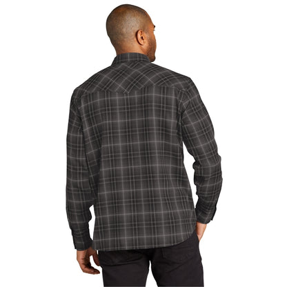 Port Authority Long Sleeve Ombre Plaid Shirt