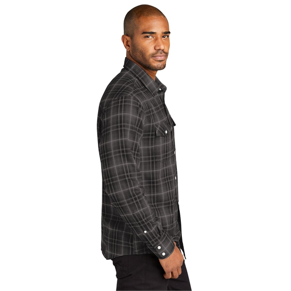 Port Authority Long Sleeve Ombre Plaid Shirt