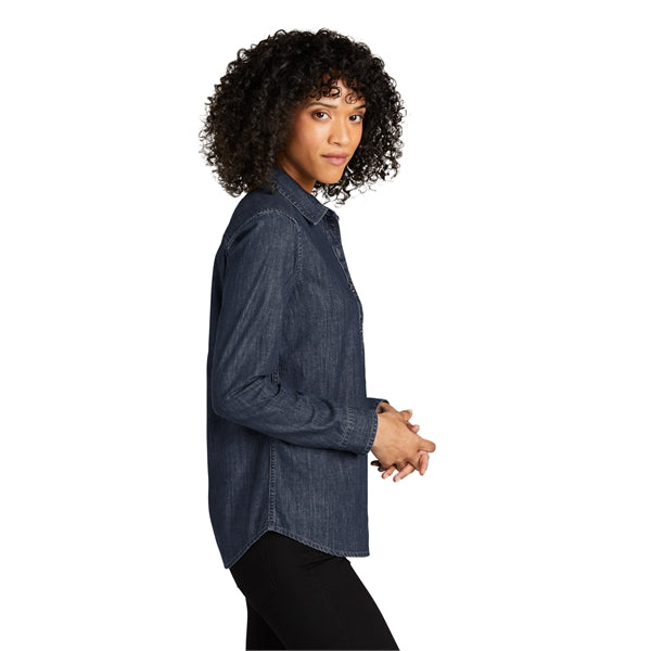 Port Authority Ladies Long Sleeve Perfect Denim Shirt 5.4 oz