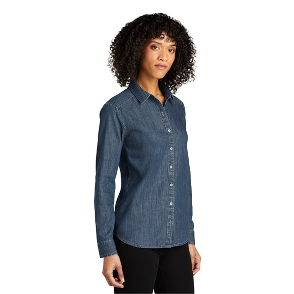 Port Authority Ladies Long Sleeve Perfect Denim Shirt 5.4 oz