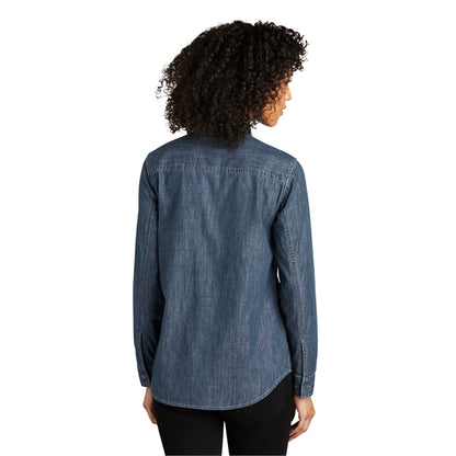 Port Authority Ladies Long Sleeve Perfect Denim Shirt 5.4 oz