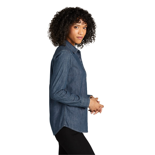Port Authority Ladies Long Sleeve Perfect Denim Shirt 5.4 oz