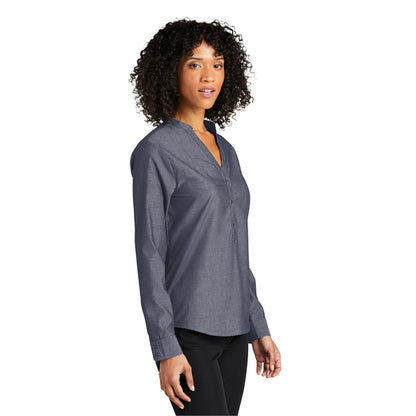 Port Authority Ladies Long Sleeve Chambray Easy Care Shirts