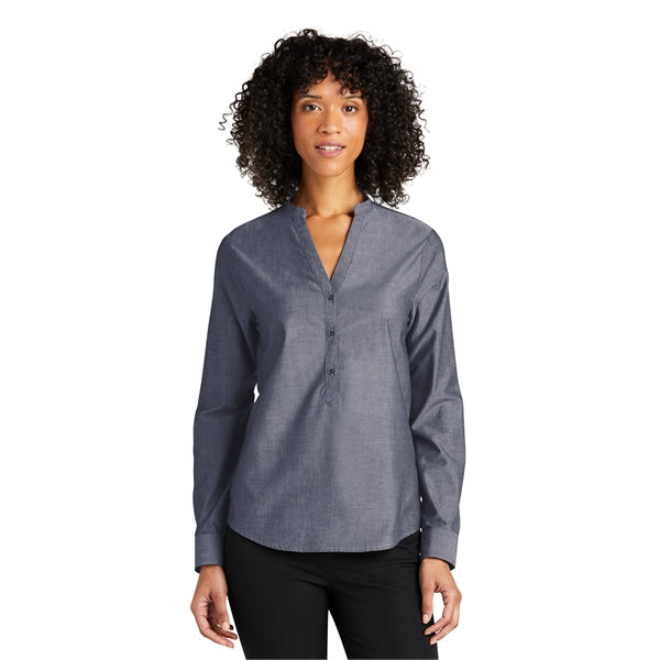 Port Authority Ladies Long Sleeve Chambray Easy Care Shirts