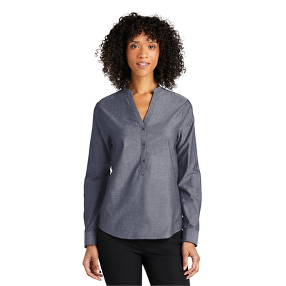 Port Authority Ladies Long Sleeve Chambray Easy Care Shirts