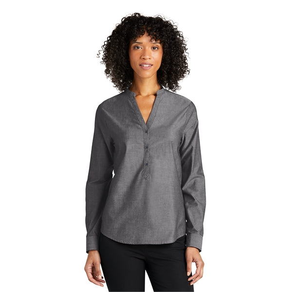 Port Authority Ladies Long Sleeve Chambray Easy Care Shirts
