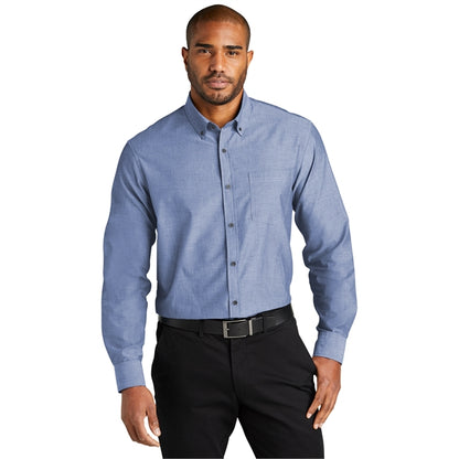 Port Authority Long Sleeve Chambray Easy Care Shirts 2.9 oz.