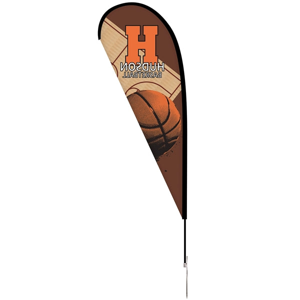 6' Single Reverse Portable Teardrop Banner w/ Hardware Set
