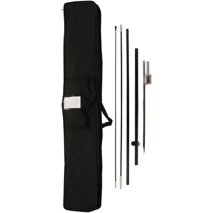 6' Single Reverse Portable Teardrop Banner w/ Hardware Set