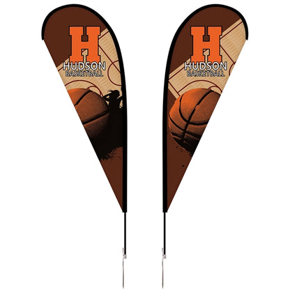 6' Double Sided Portable Teardrop Banner w/ Hardware Set