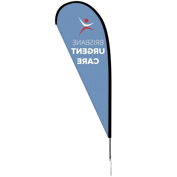 8' Single Reverse Portable Teardrop Banner w/ Hardware Set