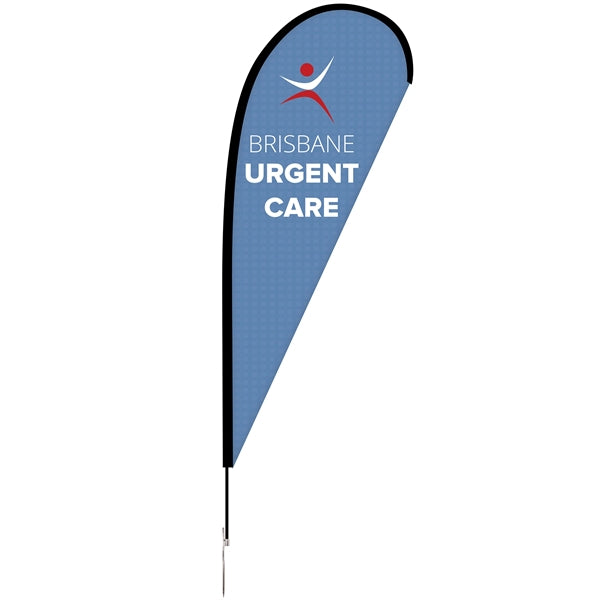 8' Double Sided Portable Teardrop Banner w/ Hardware Set