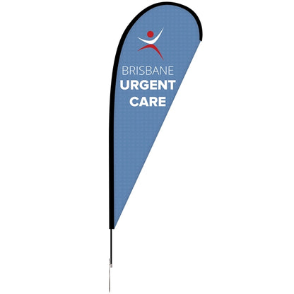 8' Double Sided Portable Teardrop Banner w/ Hardware Set