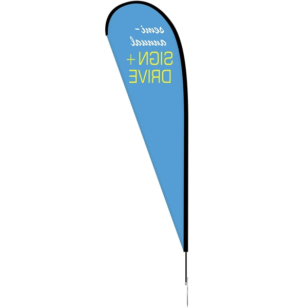10' Single Reverse Portable Teardrop Banner w/ Hardware Set