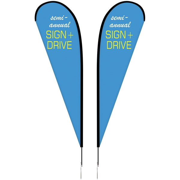 10' Double Sided Portable Teardrop Banner w/ Hardware Set