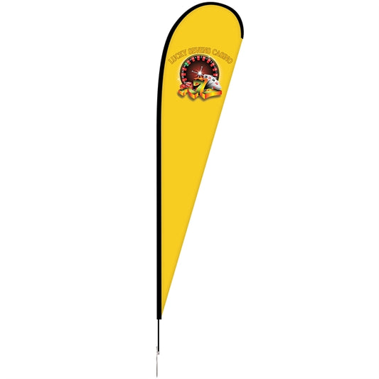 12' Single Reverse Portable Teardrop Banner w/ Hardware Set