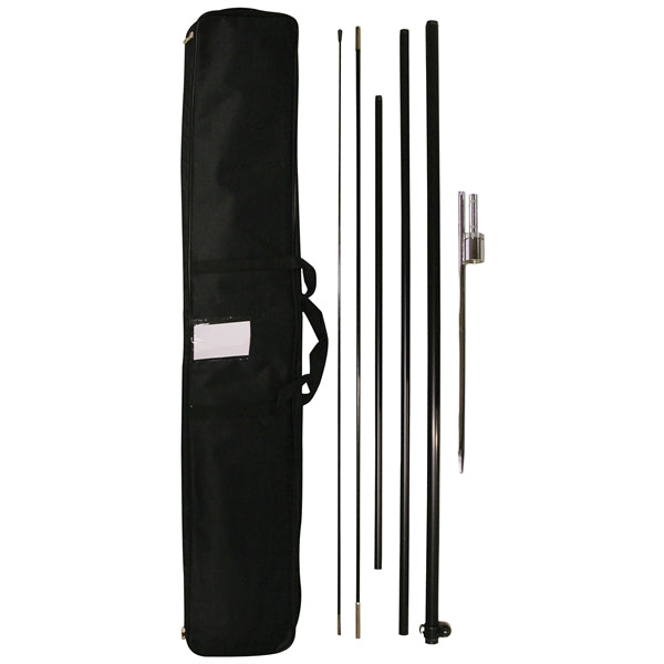 12' Single Reverse Portable Teardrop Banner w/ Hardware Set