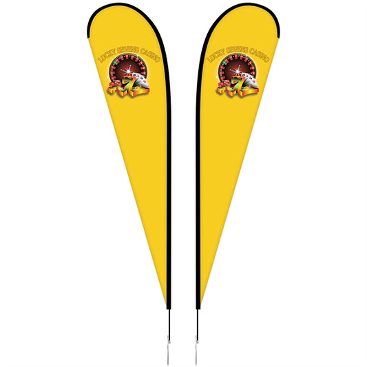 12' Double Sided Portable Teardrop Banner w/ Hardware Set