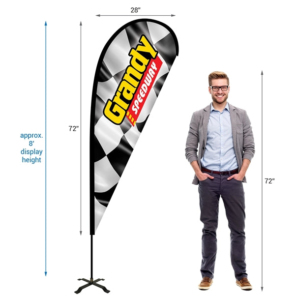 6' Portable Single Reverse Teardrop Kit with Cross Base
