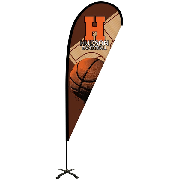 6' Portable Double Sided Teardrop Kit with Cross Base