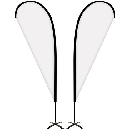 6' Portable Double Sided Teardrop Kit with Cross Base