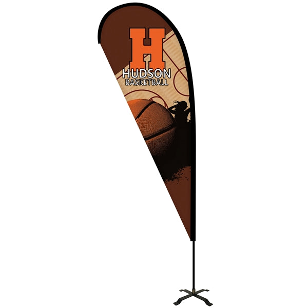 6' Portable Double Sided Teardrop Kit with Cross Base