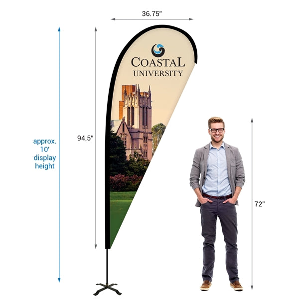 8' Portable Single Reverse Teardrop Kit with Cross Base