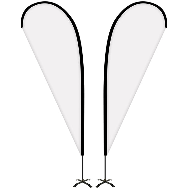 8' Portable Double Sided Teardrop Kit with Cross Base