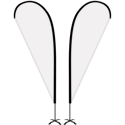 8' Portable Double Sided Teardrop Kit with Cross Base