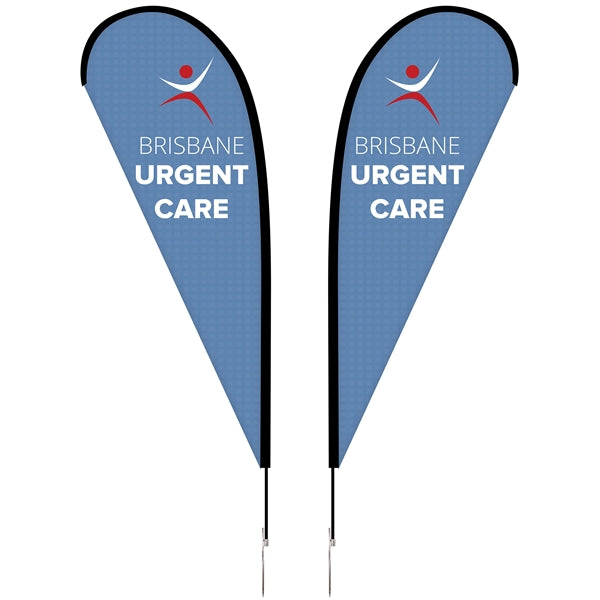 8' Portable Double Sided Teardrop Kit with Cross Base