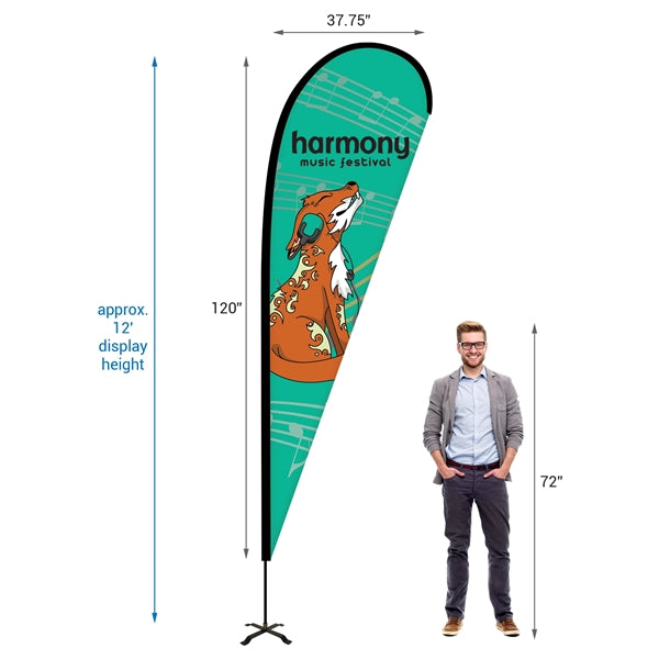 10' Portable Single Reverse Teardrop Kit with Cross Base