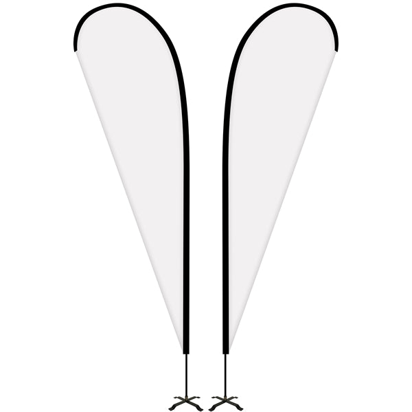 10' Portable Double Sided Teardrop Kit with Cross Base