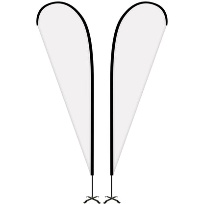 10' Portable Double Sided Teardrop Kit with Cross Base