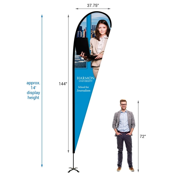 12' Portable Single Reverse Teardrop Kit with Cross Base