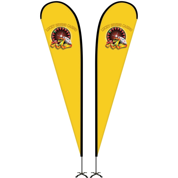 12' Portable Double Sided Teardrop Kit with Cross Base