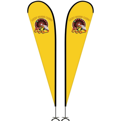 12' Portable Double Sided Teardrop Kit with Cross Base