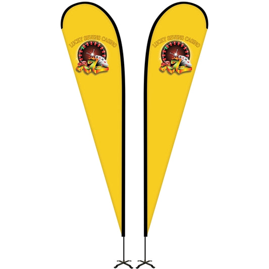 12' Portable Double Sided Teardrop Kit with Cross Base
