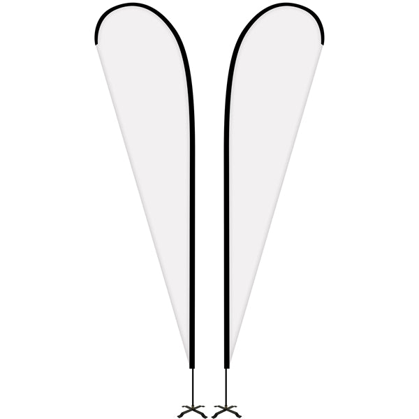 12' Portable Double Sided Teardrop Kit with Cross Base