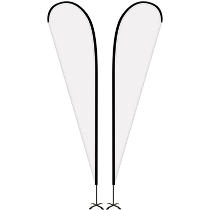12' Portable Double Sided Teardrop Kit with Cross Base