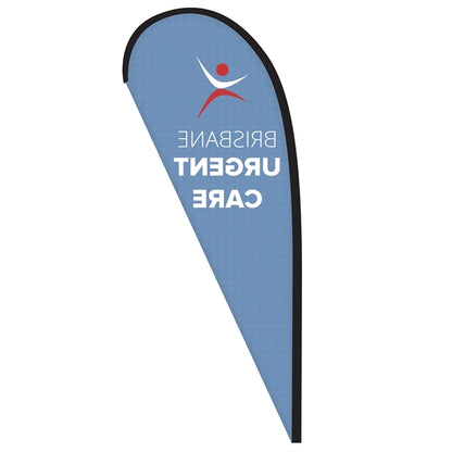 8' Digitally Printed Single Reverse Teardrop Banner