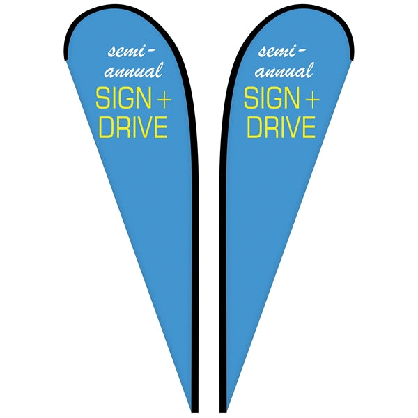 10' Double Sided Custom Portable Teardrop Banners