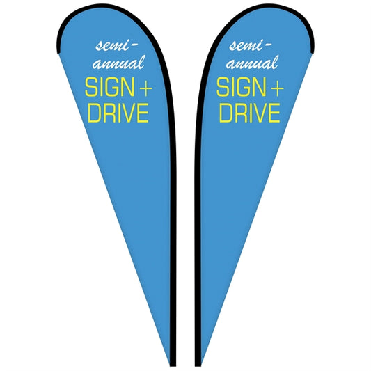 10' Double Sided Custom Portable Teardrop Banners