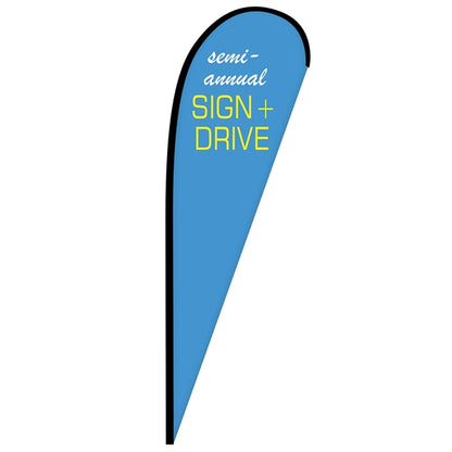 10' Double Sided Custom Portable Teardrop Banners