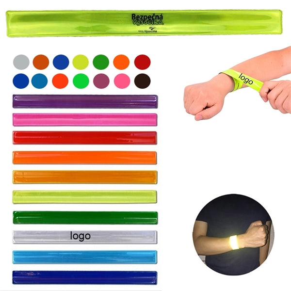 Custom reflective bracelets slap band for promotional gift
