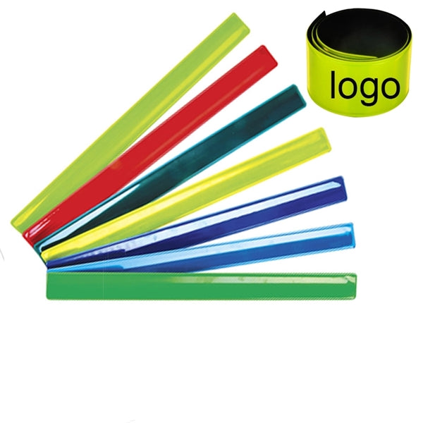 Custom reflective bracelets slap band for promotional gift