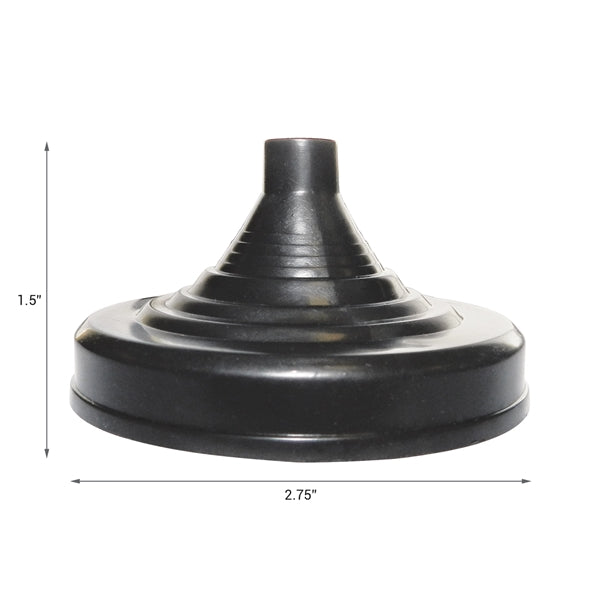 Weighted Black Plastic Stick Flag Base