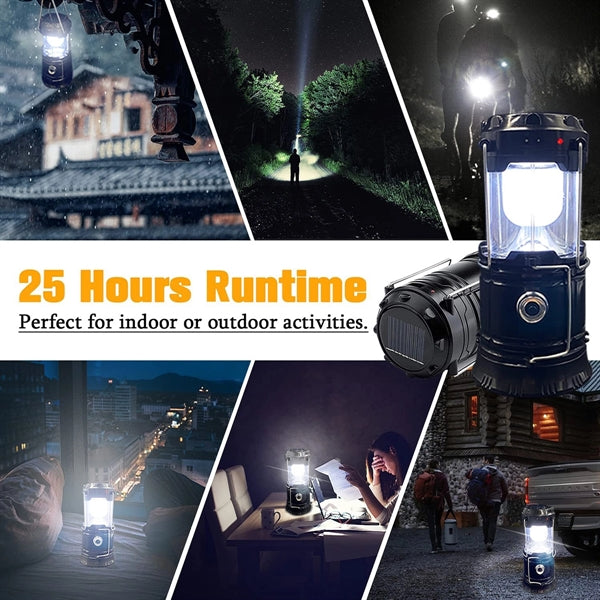 Portable LED Camping Solar Lantern Lightweight Waterproof